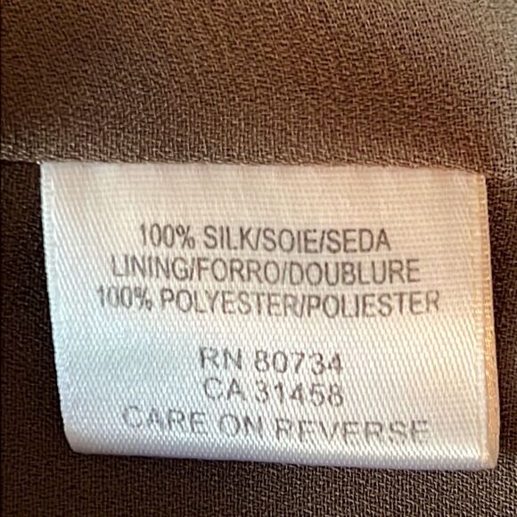 BCBG MAXAZRIA Silk Bronze/Brown Empire Waist Halter Dress Size 4 - Picture 7 of 15